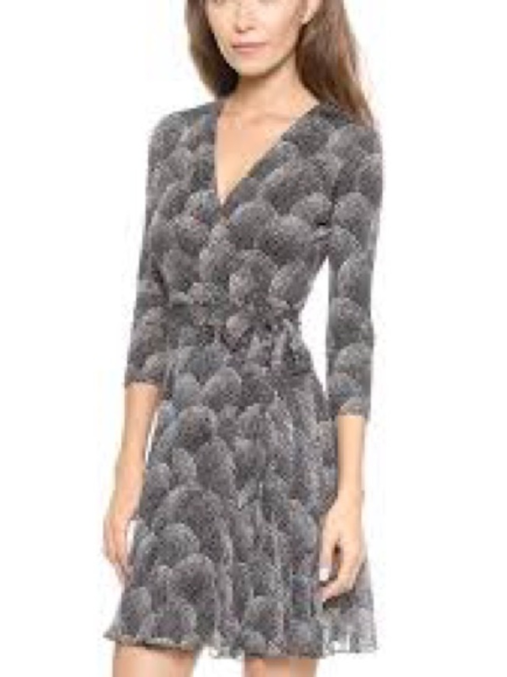 Diane von Furstenberg Wrap Dress Women 14 Black White NWT Silk Blend Irina